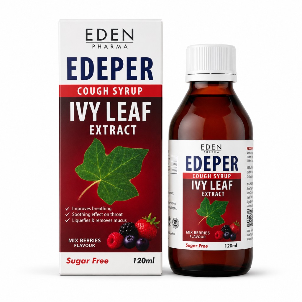 Edeper Syrup (Mixed Berry) — Sugar-free respiratory care by Eden Pharma